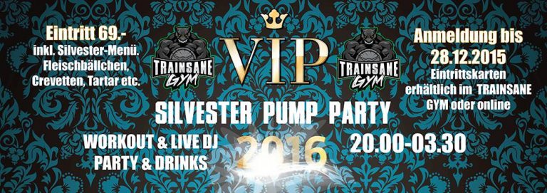 SILVESTER PUMP PARTY IM TRAINSANE GYM